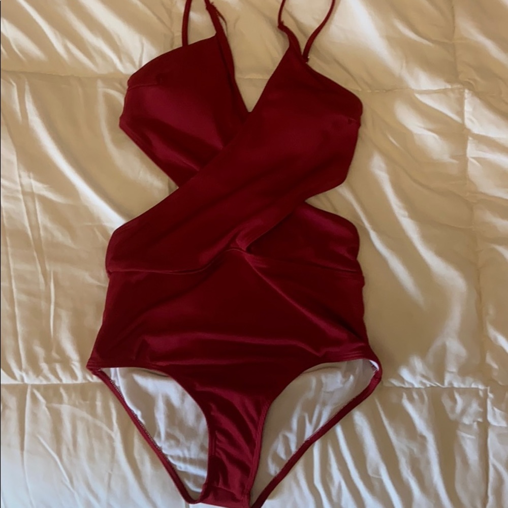 SHEIN small cross-front one piece swimsuit